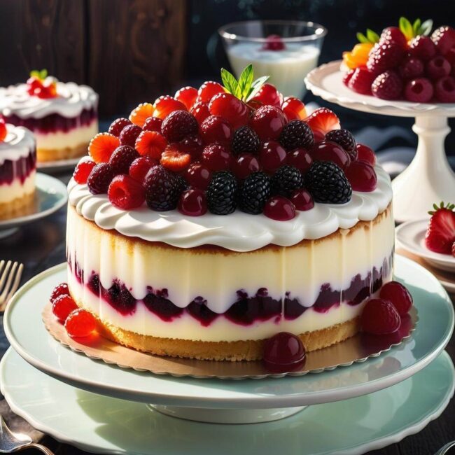 Bezowy spód do ciasta jogurtowego z galaretką