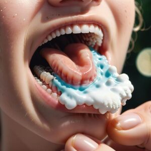 Biała krostka na dziąśle po zabiegu dentystycznym