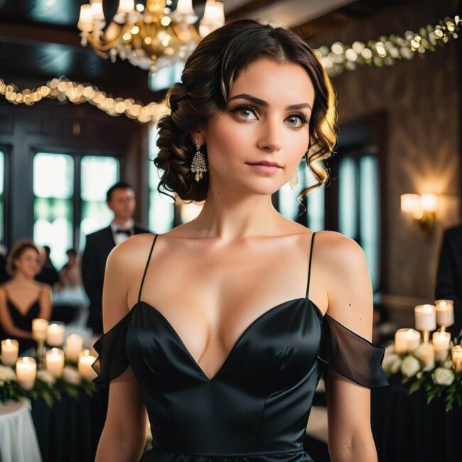 Czarna sukienka na wesele 2024