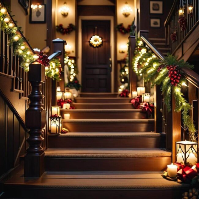 Jak nadać schodom świąteczny wygląd