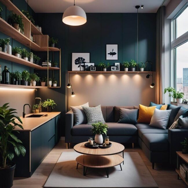 Kompaktowa kuchnia w małym mieszkaniu