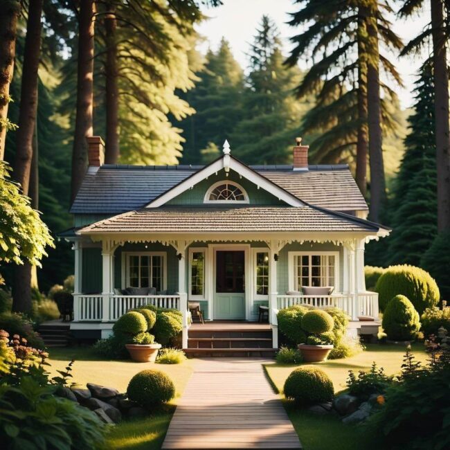 Taras przy domku letniskowym