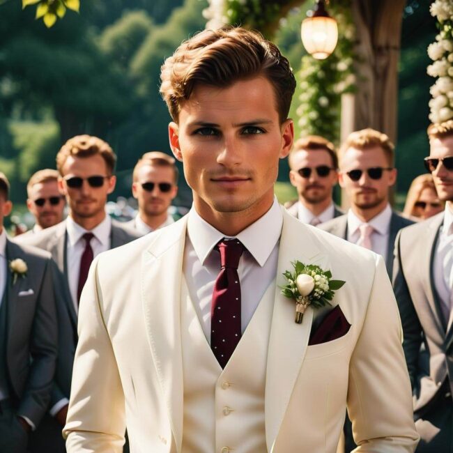 Ubrania na wesele dla mężczyzny bez marynarki