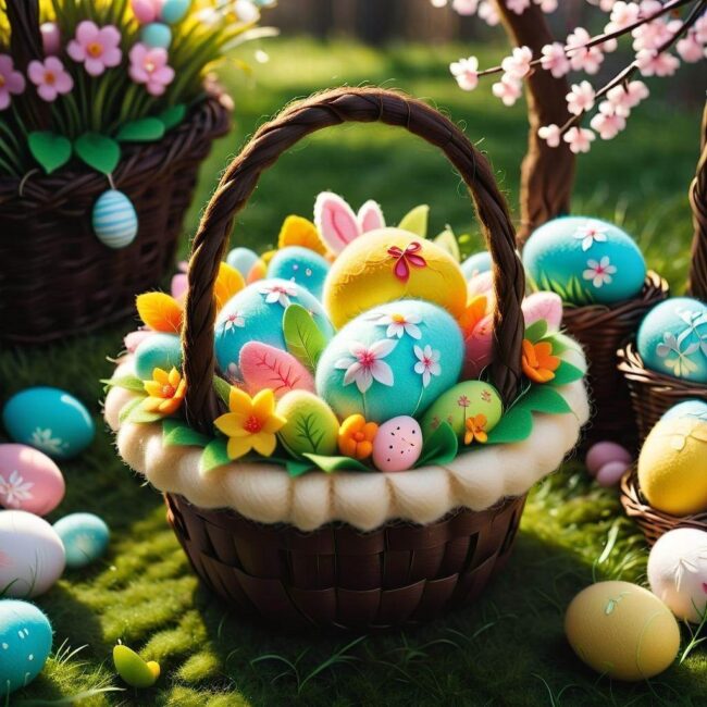 Wielkanocne rzemiosło z filcu